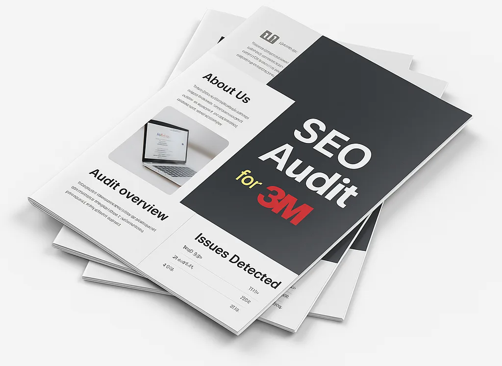 Screenshot of the 3M SEO audit work